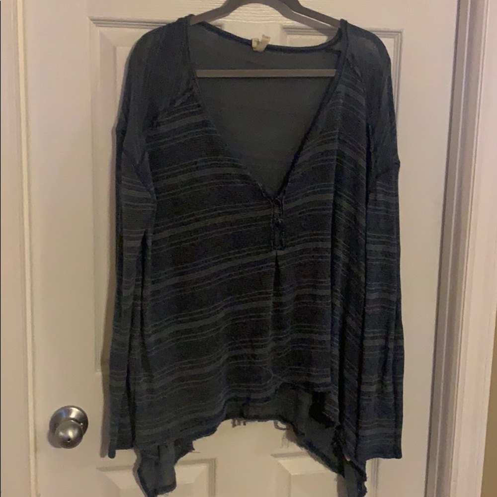 Free people large linen blend Henley